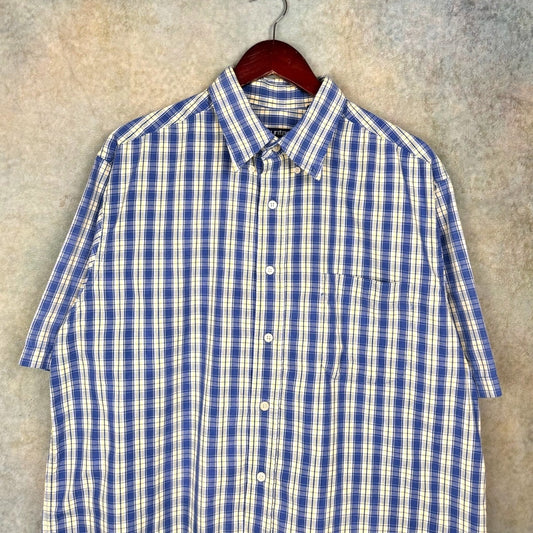 VTG 90s Puritan Plaid Short Sleeve Shirt L