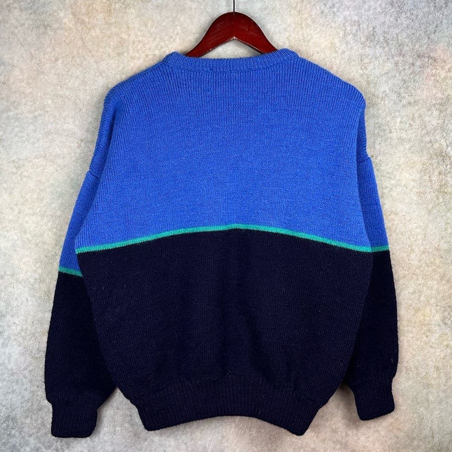 Vintage 80s Striped Knit Sweater M