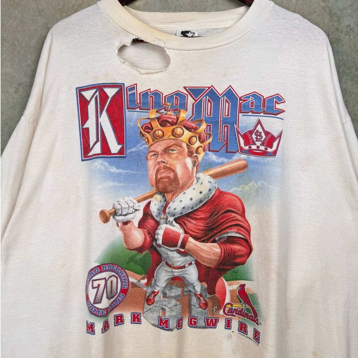 VTG 90s Mark McGwire Home Run T Shirt XXL