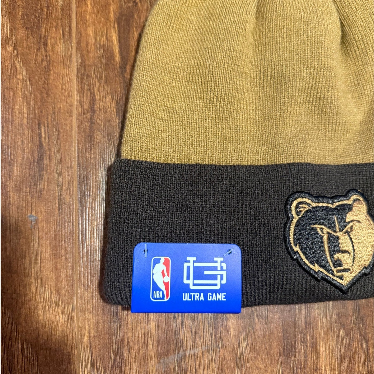 Memphis Grizzlies NBA Ultra Game Beanie Hat NWT $30 MSRP Tan Brown