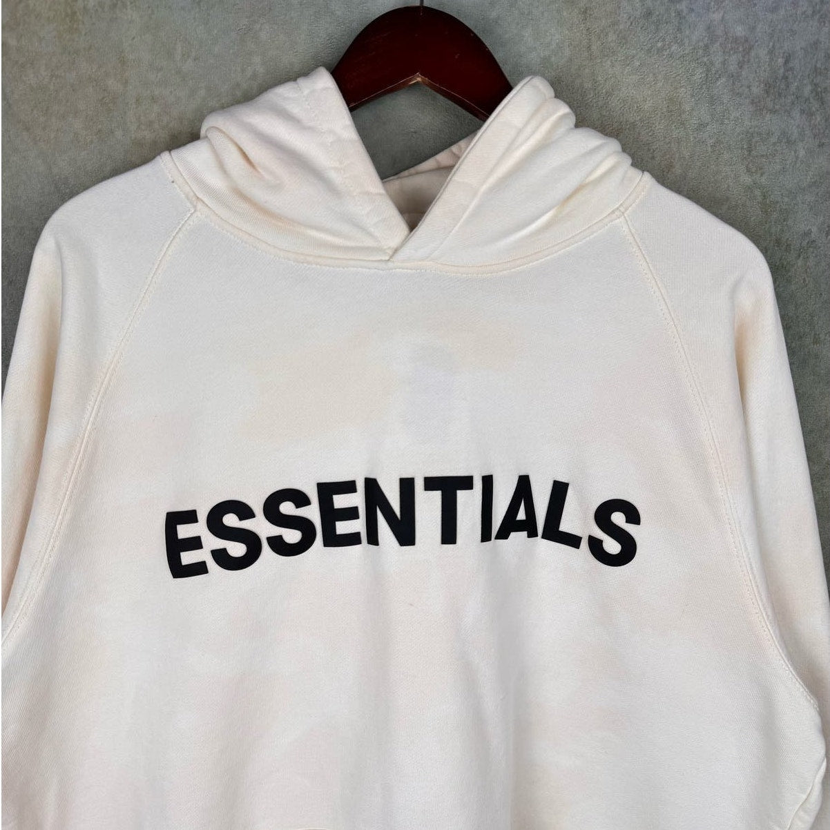 Fear of God Essentials Creme Hoodie Sweatshirt Sz L