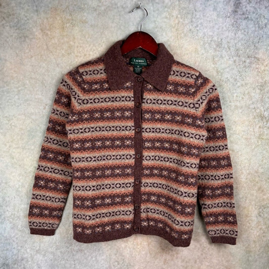 VTG 90s Ralph Lauren Knit Cardigan Sweater M