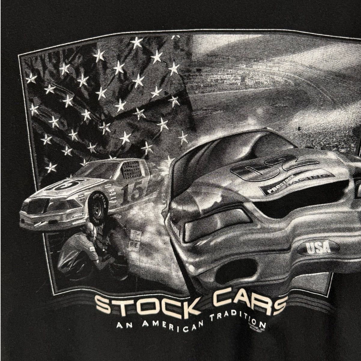 Y2K Stock Cars Graphic T Shirt Mens XL