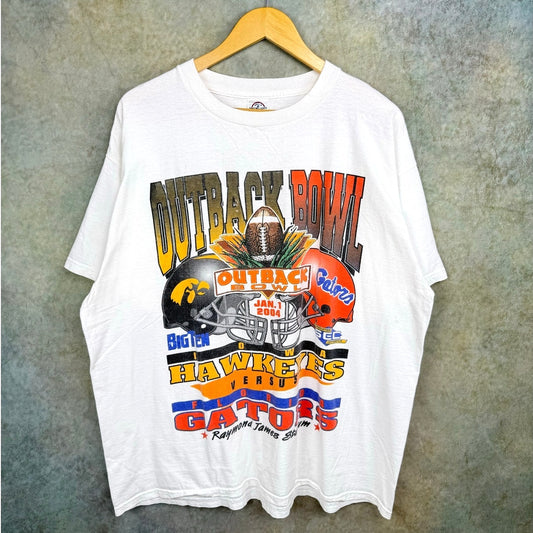 VTG 2004 Florida Gators NCAA Outback Bowl T Shirt XL