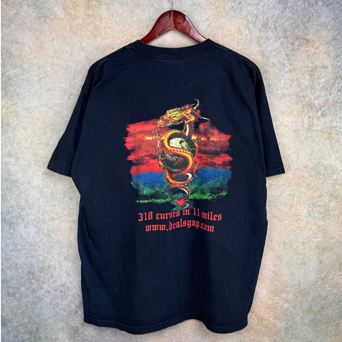 VTG Y2K Biker Snake Dragon T Shirt XL