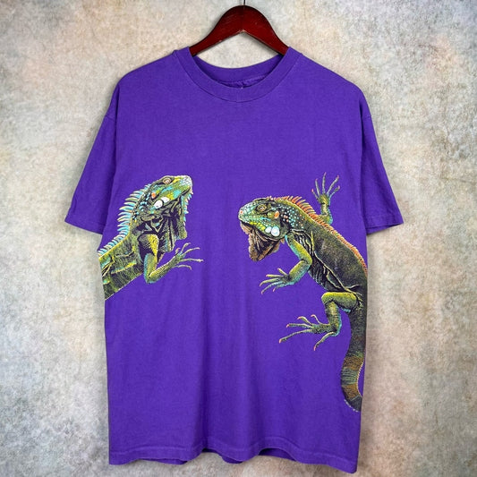 VTG 90s Iguana Graphic T Shirt L