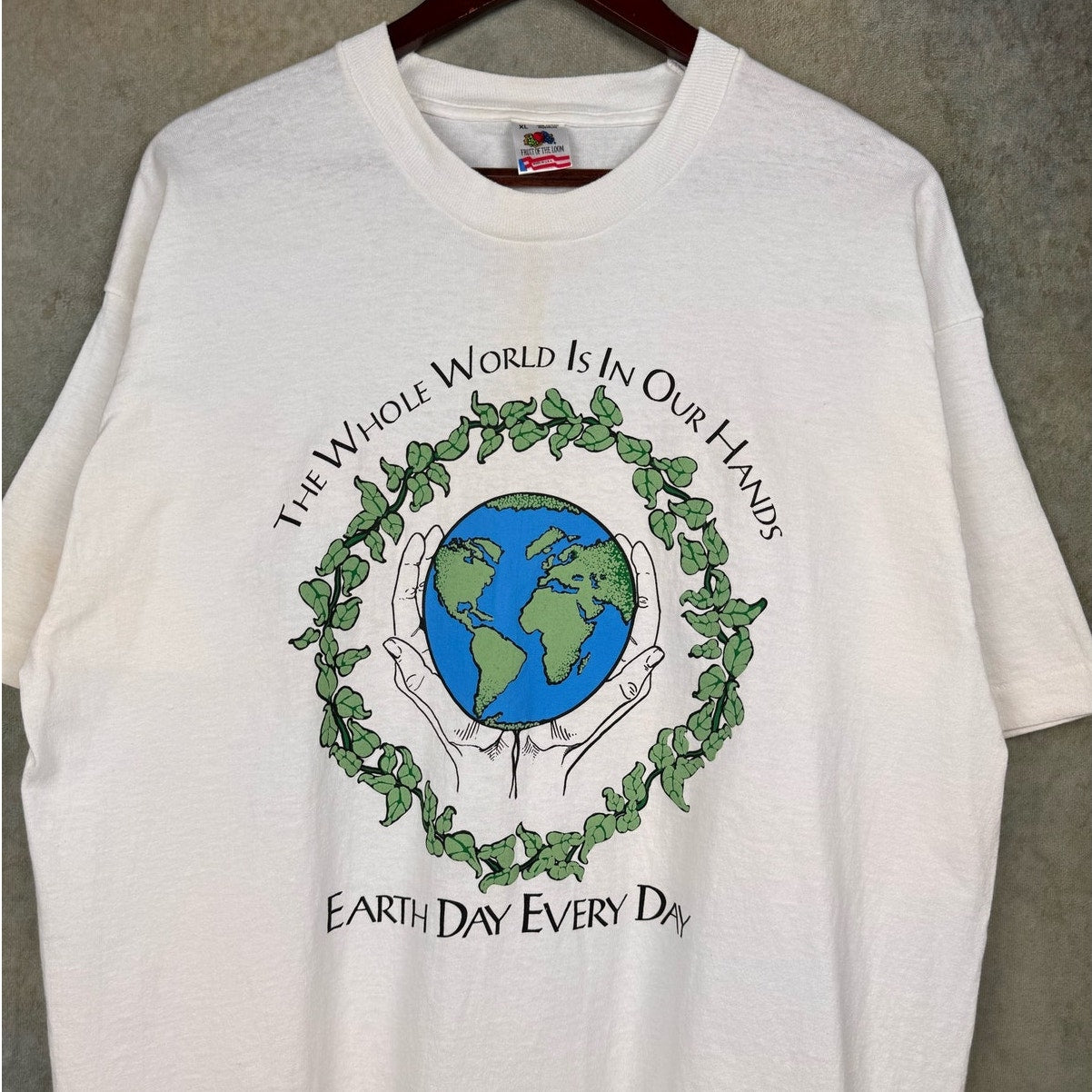 VTG 90s Earth Day Graphic T Shirts Sz XL