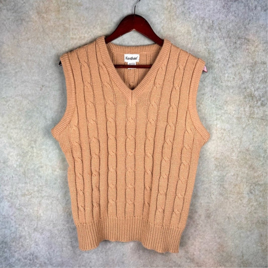 VTG 90s Cable Knit Sweater Vest M