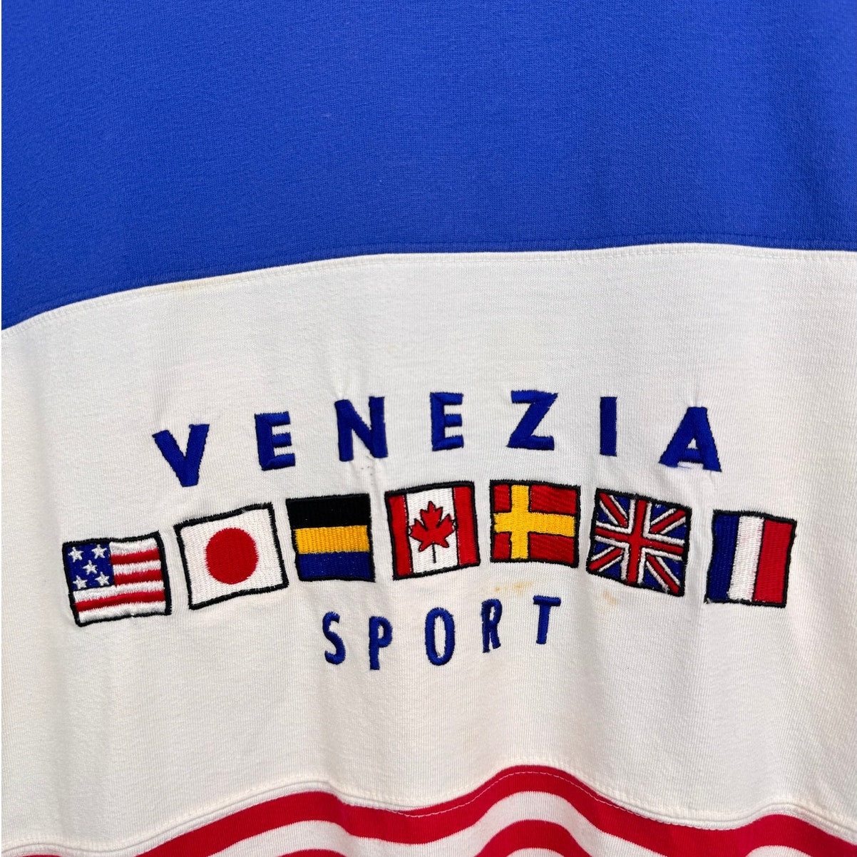 VTG 90s Venezia Sport World Flag T Shirt XL