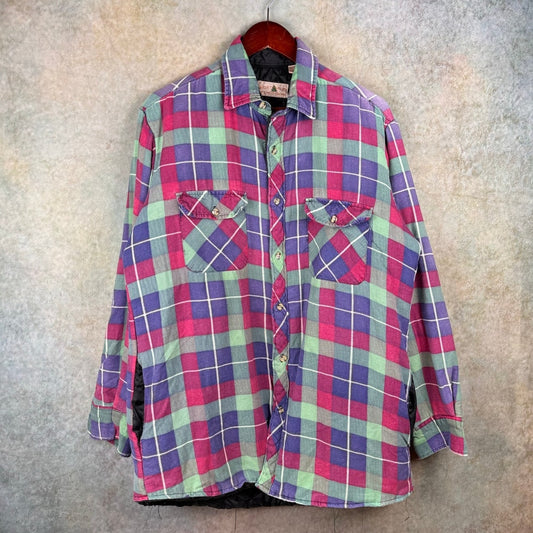 VTG 90s Plaid Flannel Shirt Mens Large