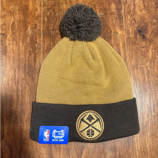 Denver Nuggets Ultra Game NBA Beanie Hat NWT $30 MSRP Brown Tan