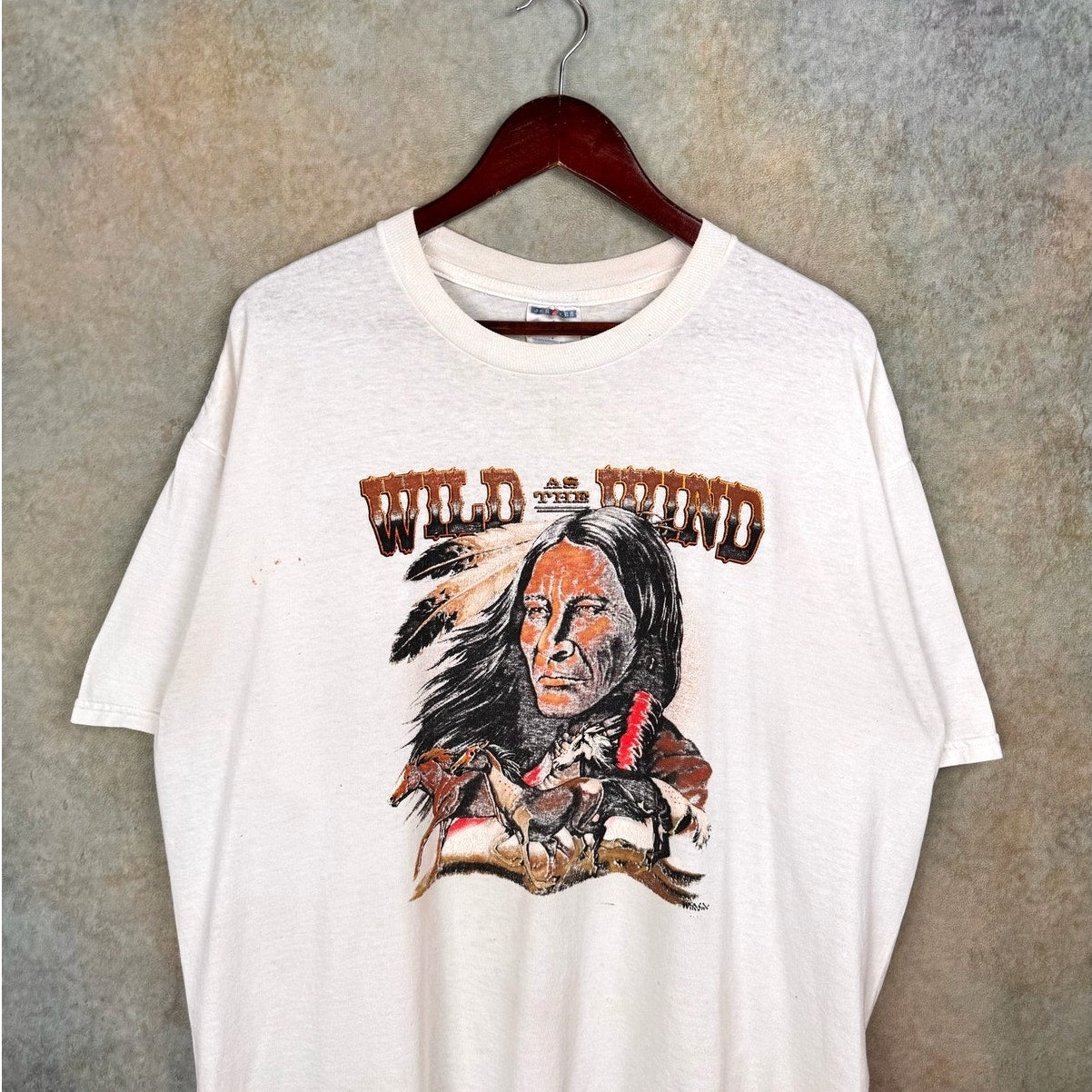 VTG Wild as the Wind Native T Shirt XL