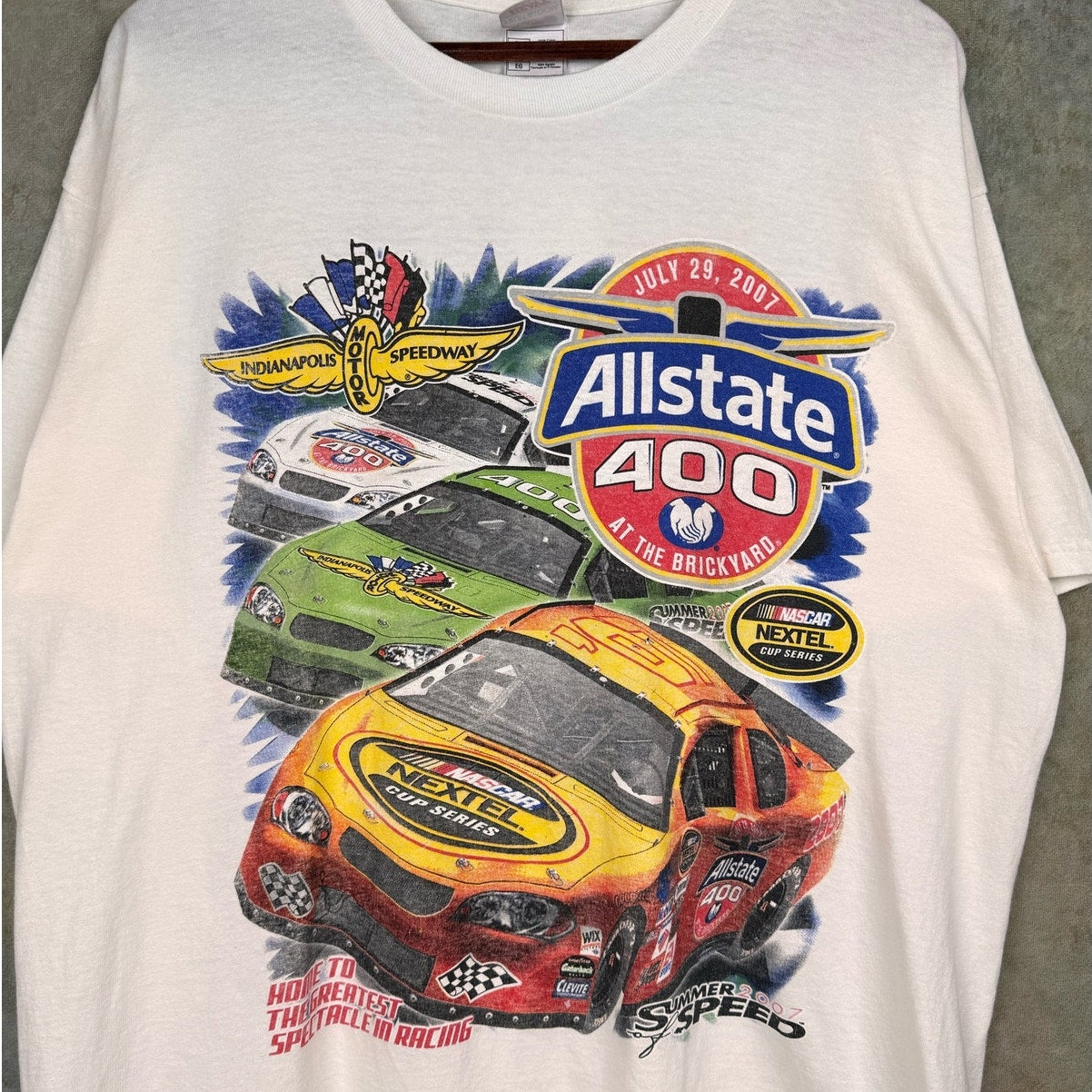 VTG Y2K Nascar Racing Big Print T Shirt Sz XL