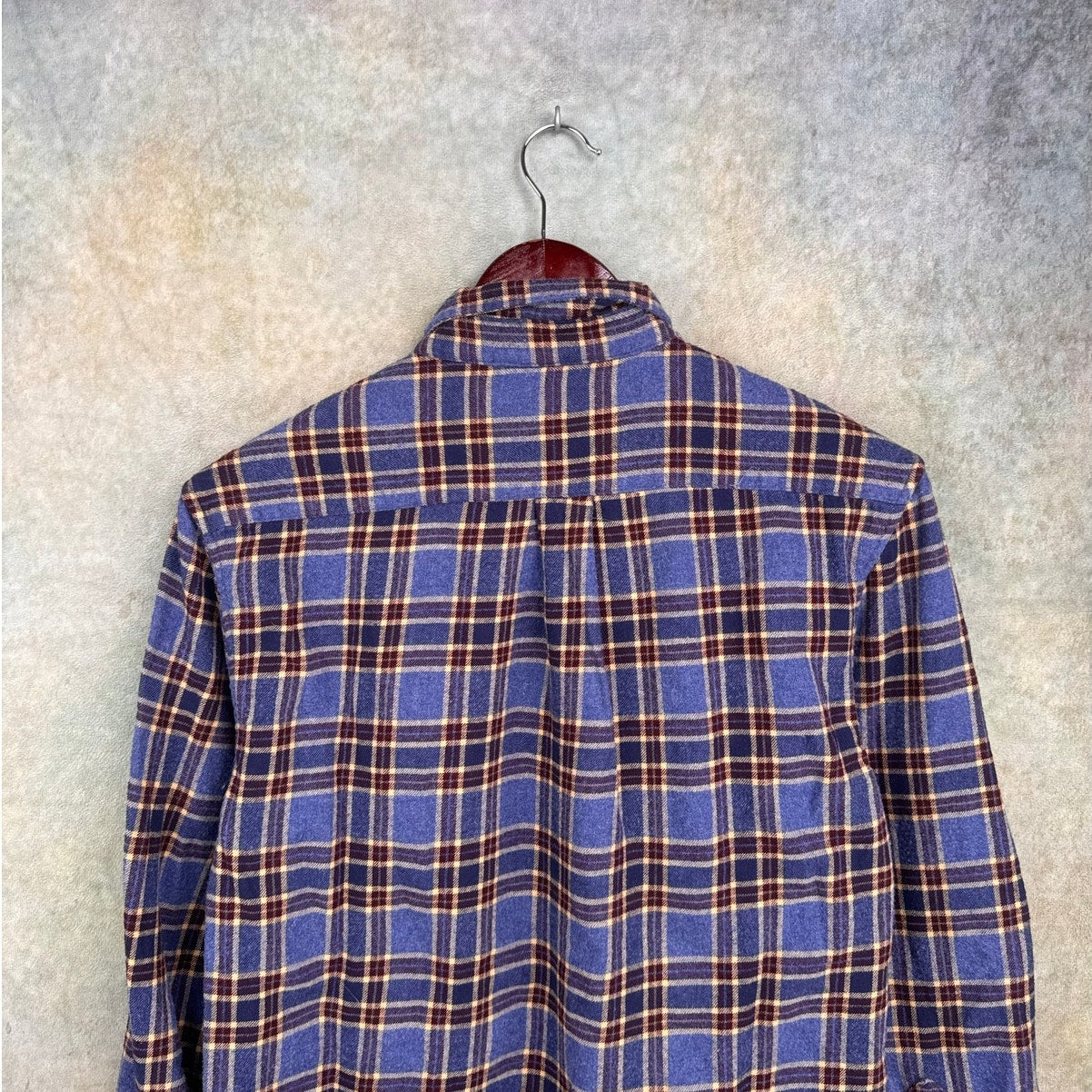 VTG USPA Blue Plaid Flannel Shirt M