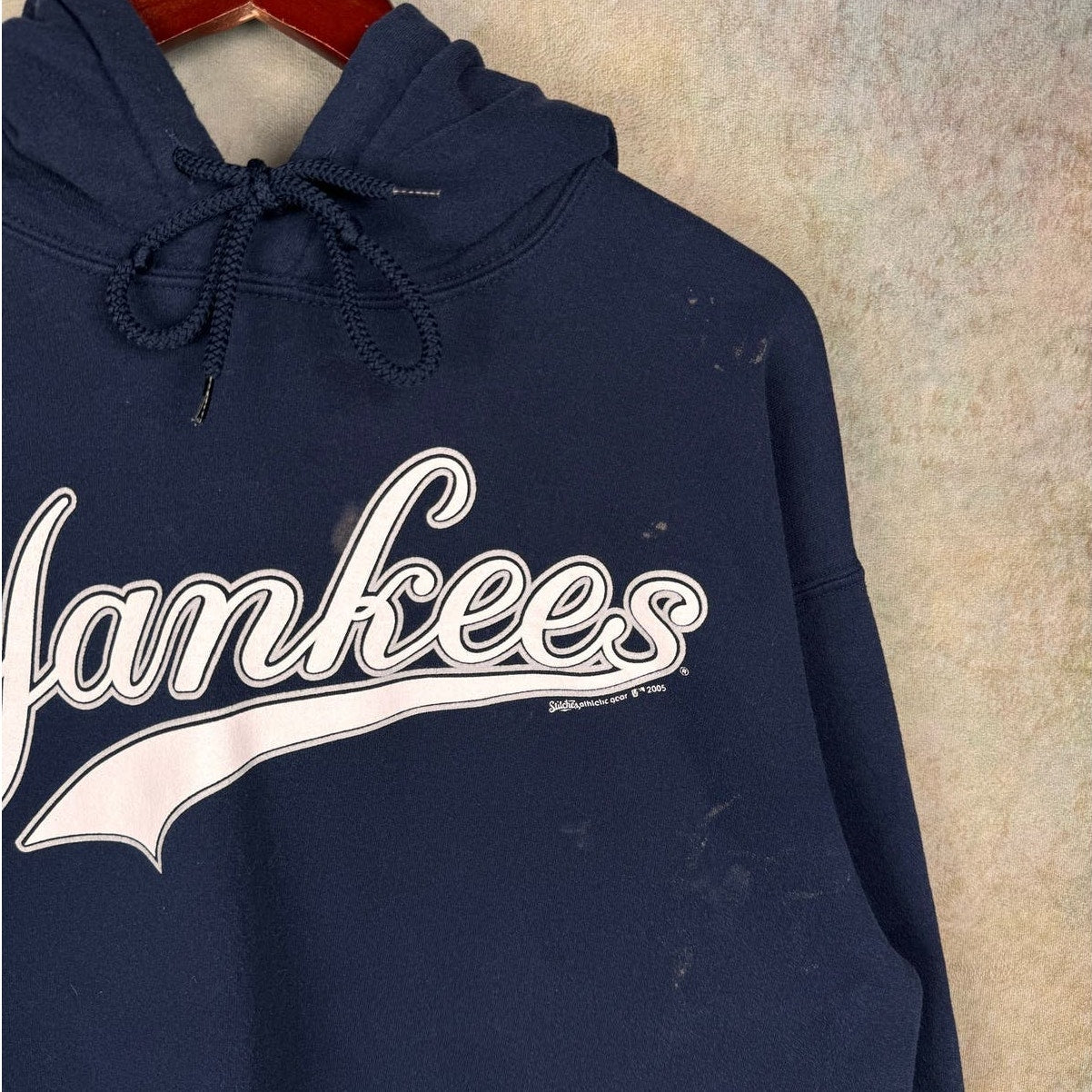 VTG Y2K New York Yankees Hoodie Sweatshirt Sz L
