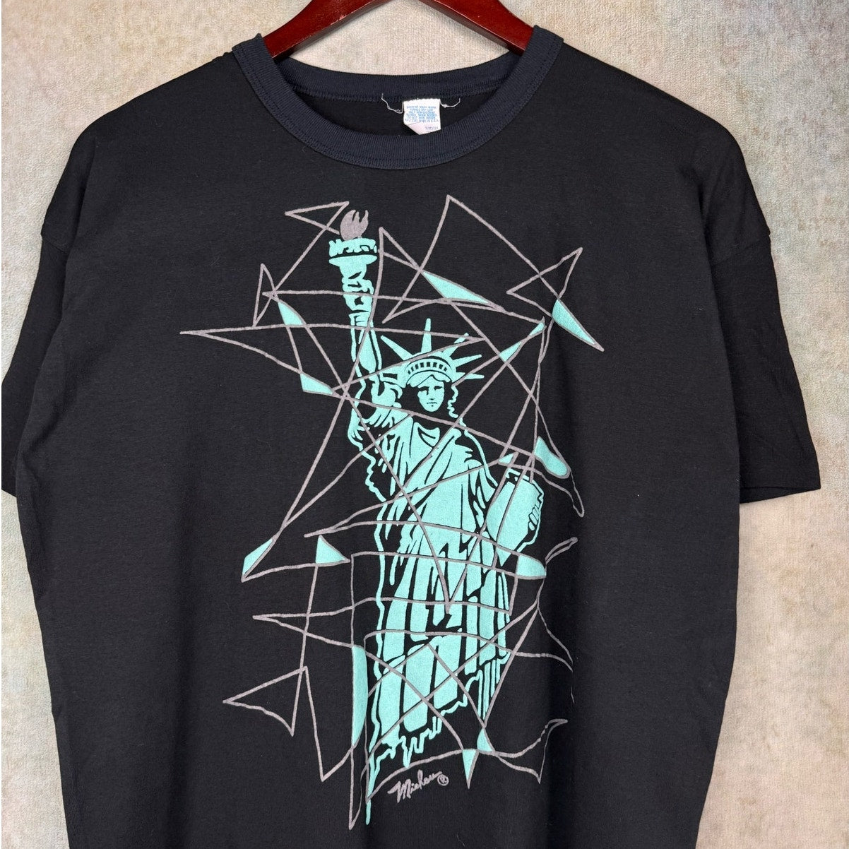 VTG 80s Statue Of Liberty NYC T Shirt Sz XL