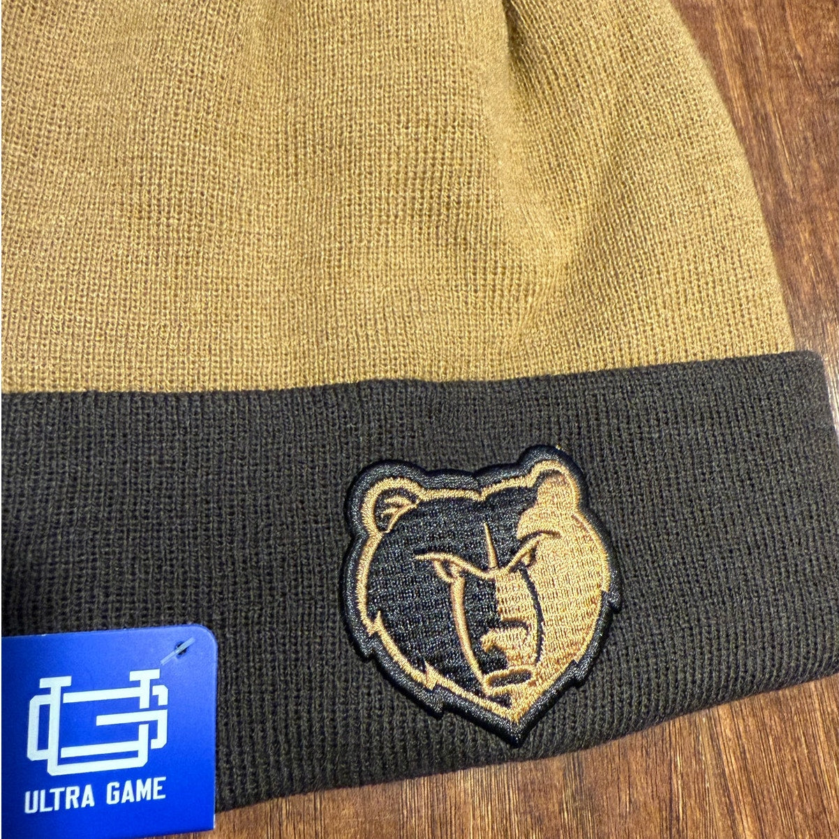 Memphis Grizzlies NBA Ultra Game Beanie Hat NWT $30 MSRP Tan Brown