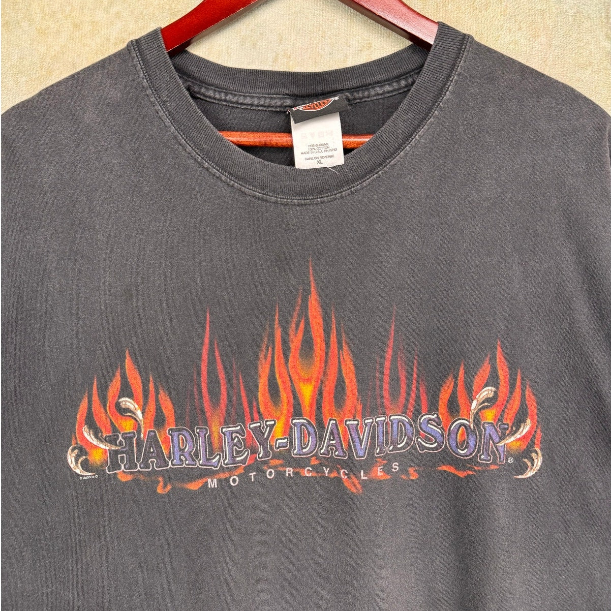 VTG 2002 Harley Davidson Flame T Shirt XL