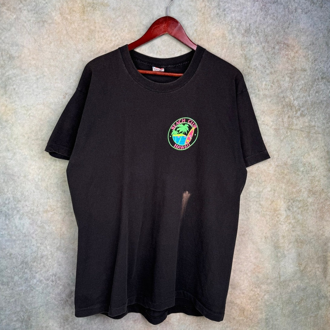 VTG 90s Hawaii Beach Club T Shirt XL