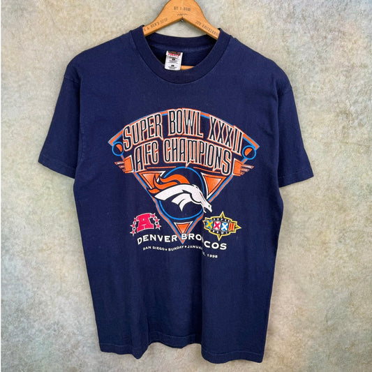 VTG 1998 Denver Broncos Super Bowl T Shirt L