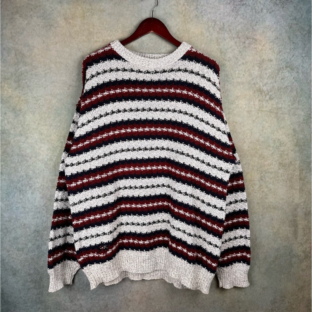 VTG 80s Fieldmaster Striped Knit Sweater L