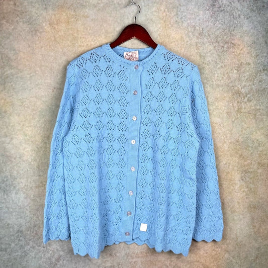 VTG 80s Knit Cardigan Sweater M