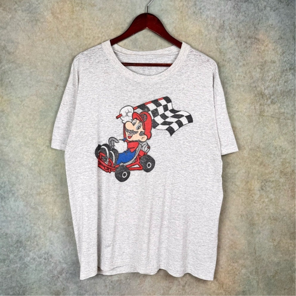 VTG Nintendo Mario Kart Promo T Shirt Sz XL