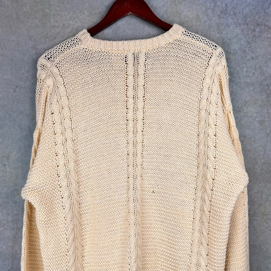 VTG 90s Claiborne Cable Knit Sweater L