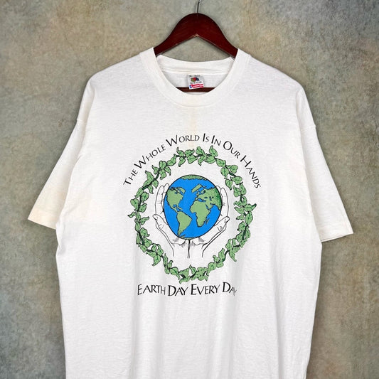 VTG 90s Earth Day Graphic T Shirts Sz XL