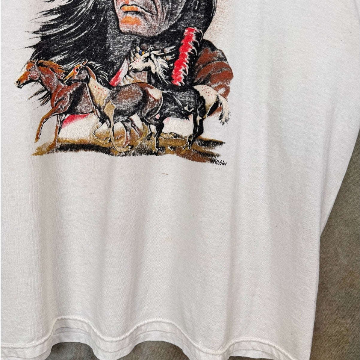 VTG Wild as the Wind Native T Shirt XL