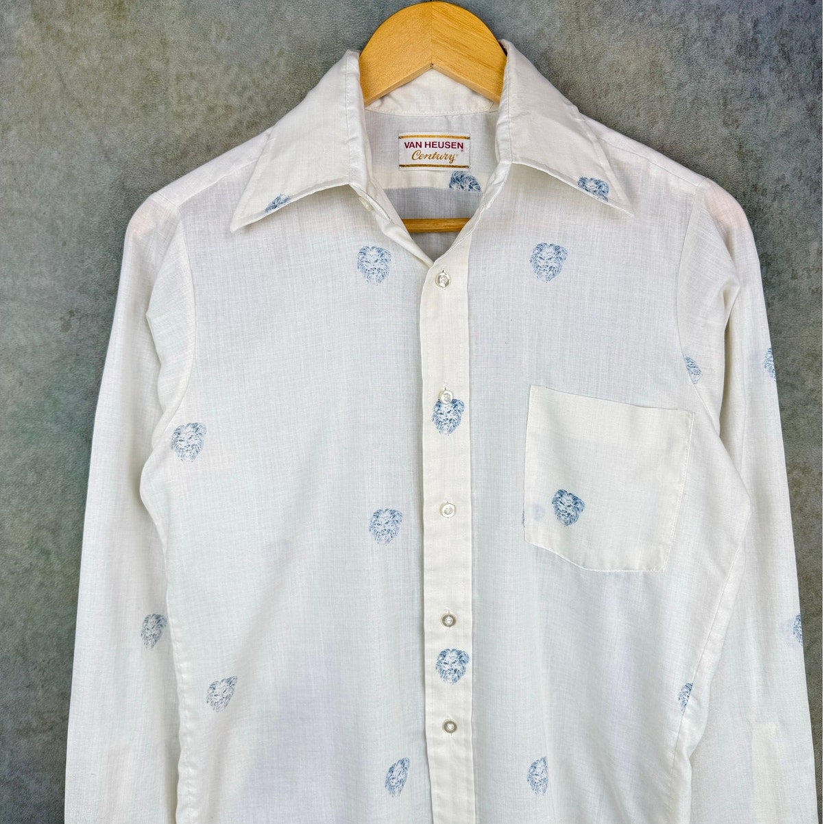 VTG 70s True Vintage Van Heusen Button Up Shirt M