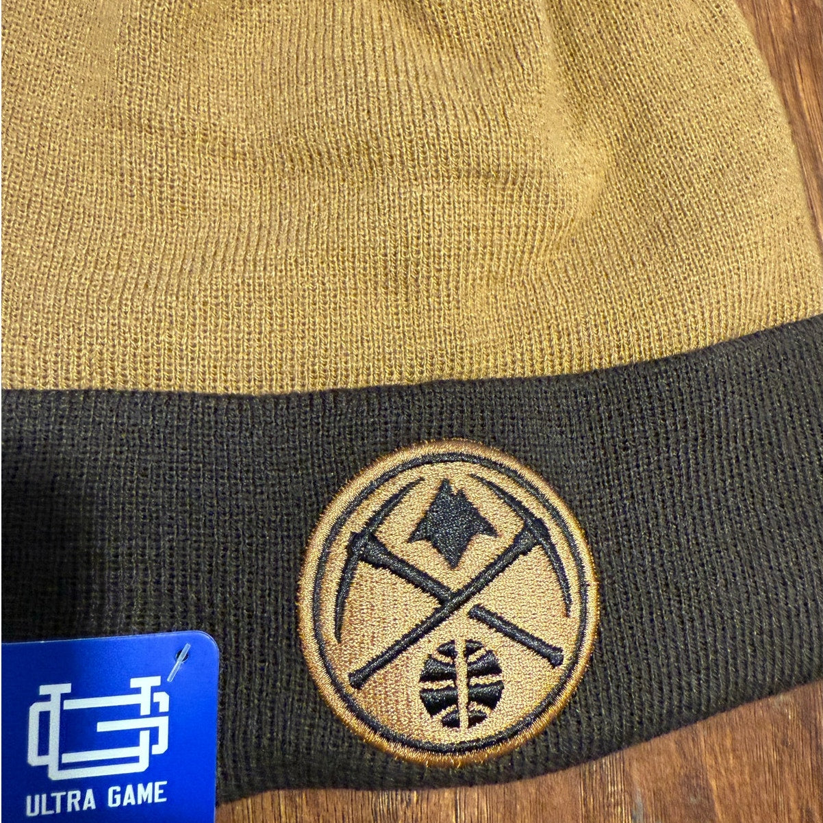 Denver Nuggets Ultra Game NBA Beanie Hat NWT $30 MSRP Brown Tan