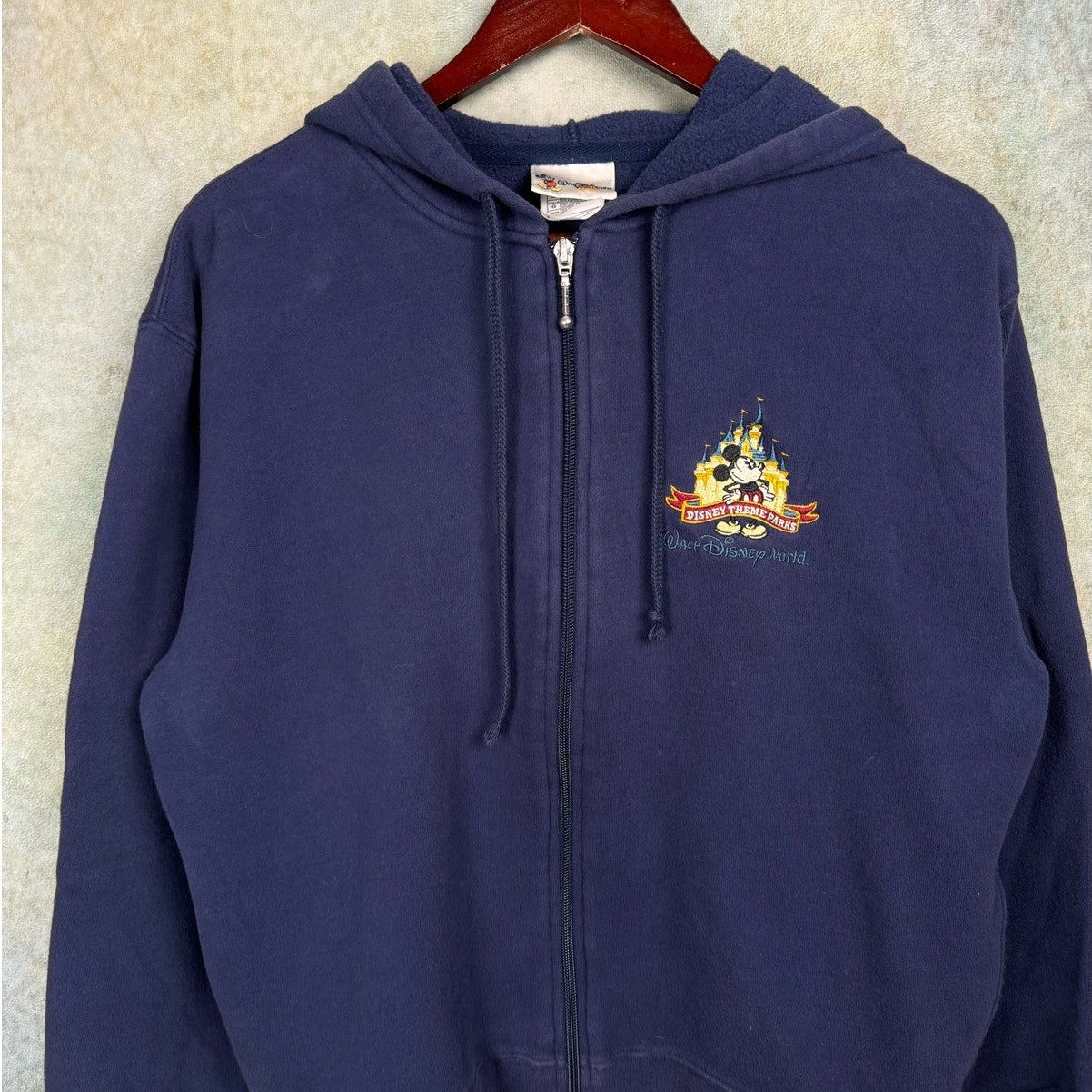 VTG 90s Disney World Full Zip Hoodie L