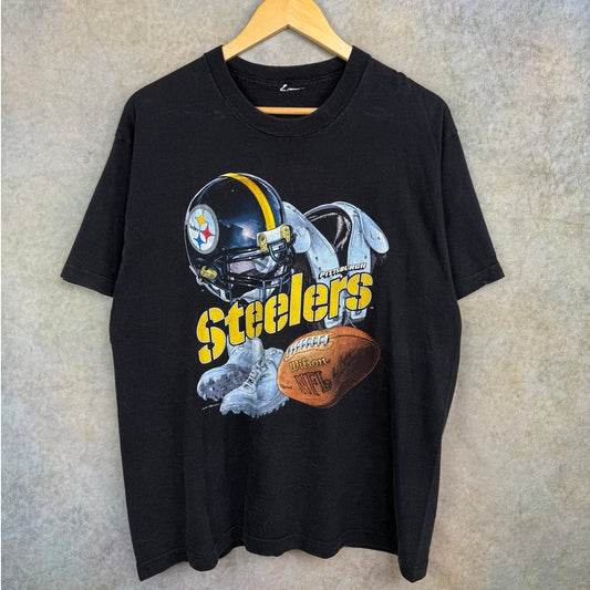 VTG 90s Pittsburgh Steelers NFL T Shirt L