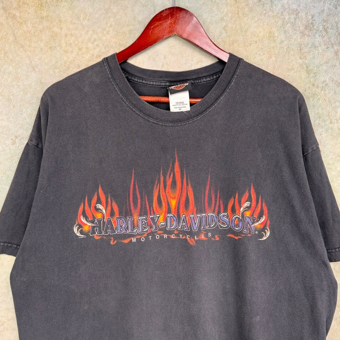 VTG 2002 Harley Davidson Flame T Shirt XL