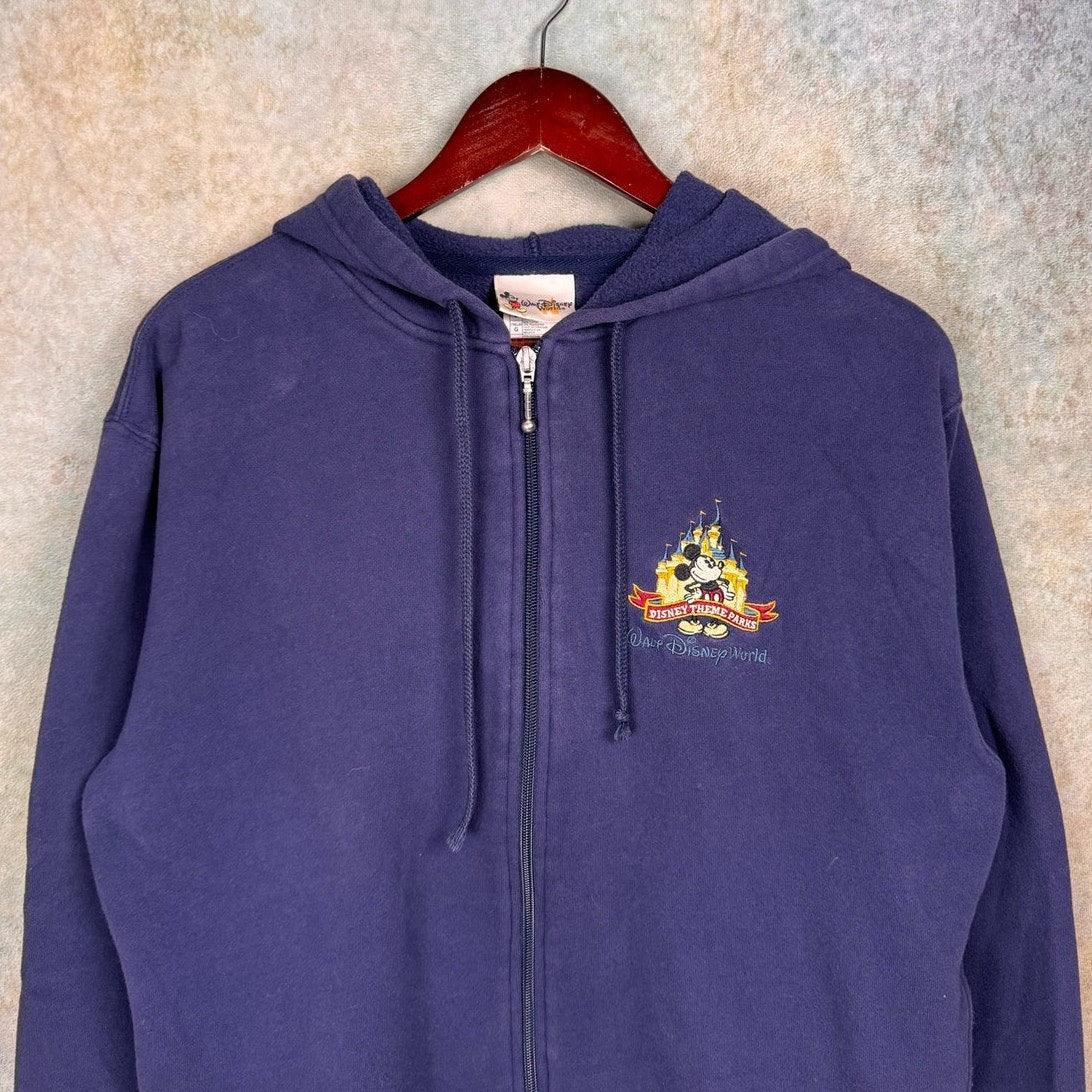 VTG 90s Disney World Full Zip Hoodie L