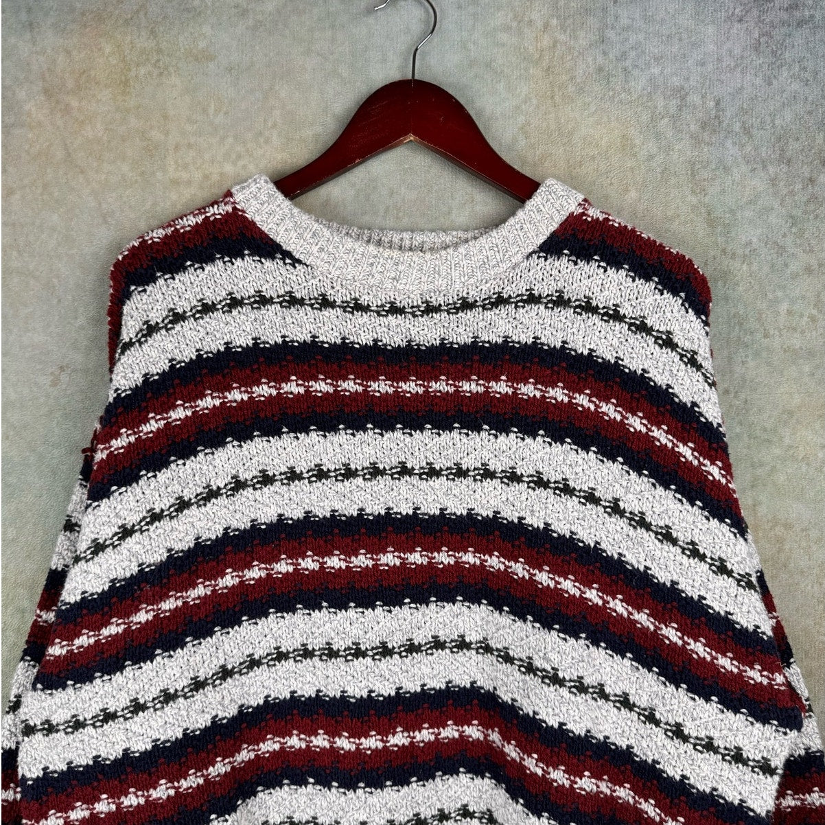 VTG 80s Fieldmaster Striped Knit Sweater L