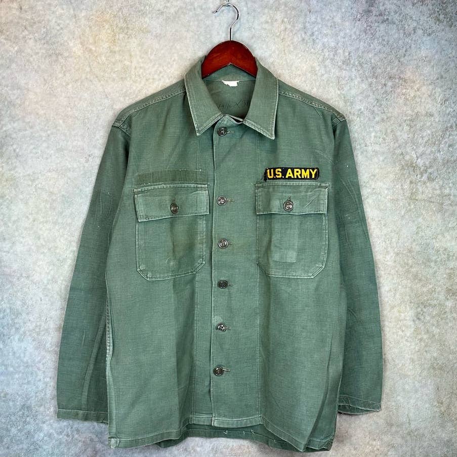 Vintage US Army Uniform Shirt Vietnam Era M