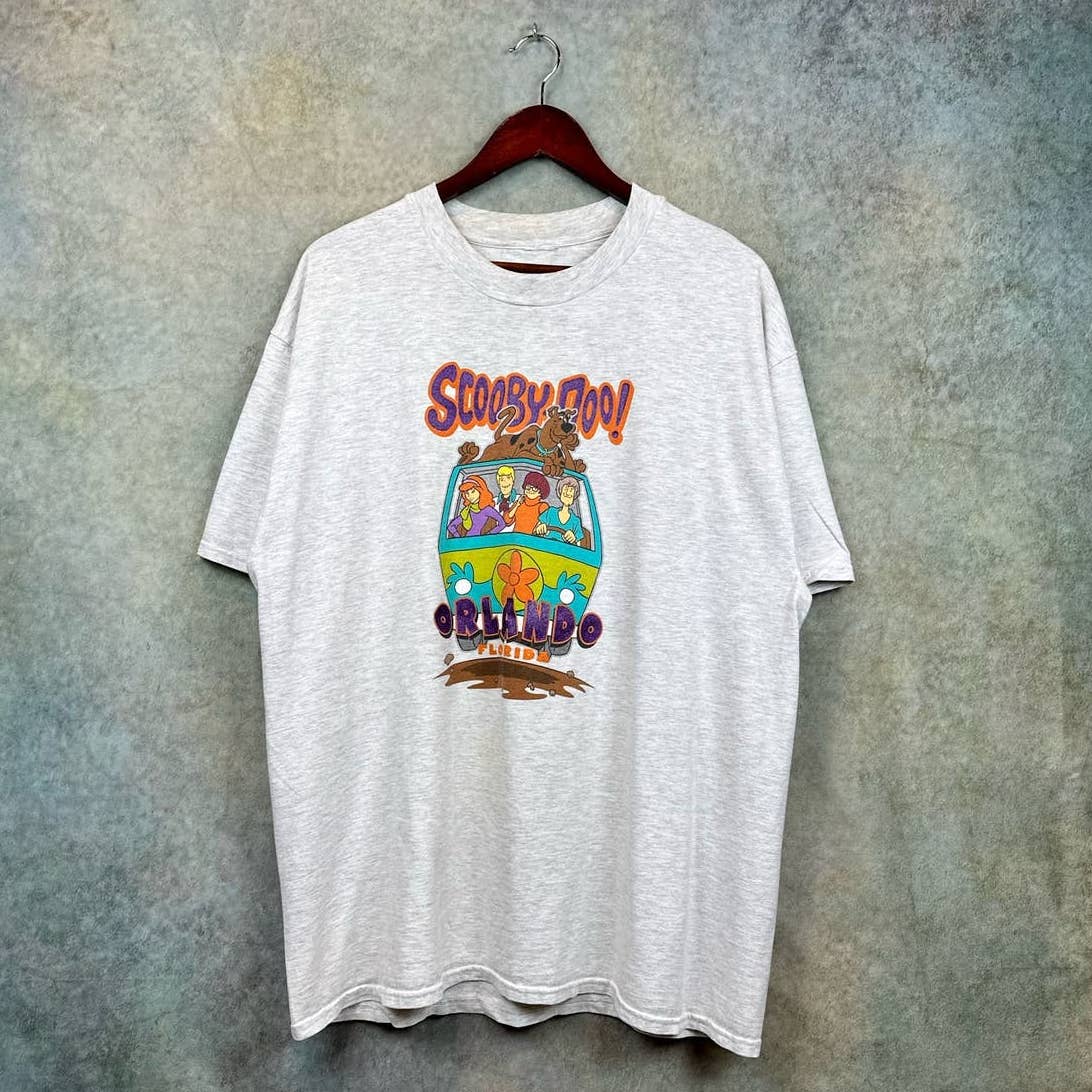 Vintage Scooby Doo T Shirt Cartoon Gray Mens XL