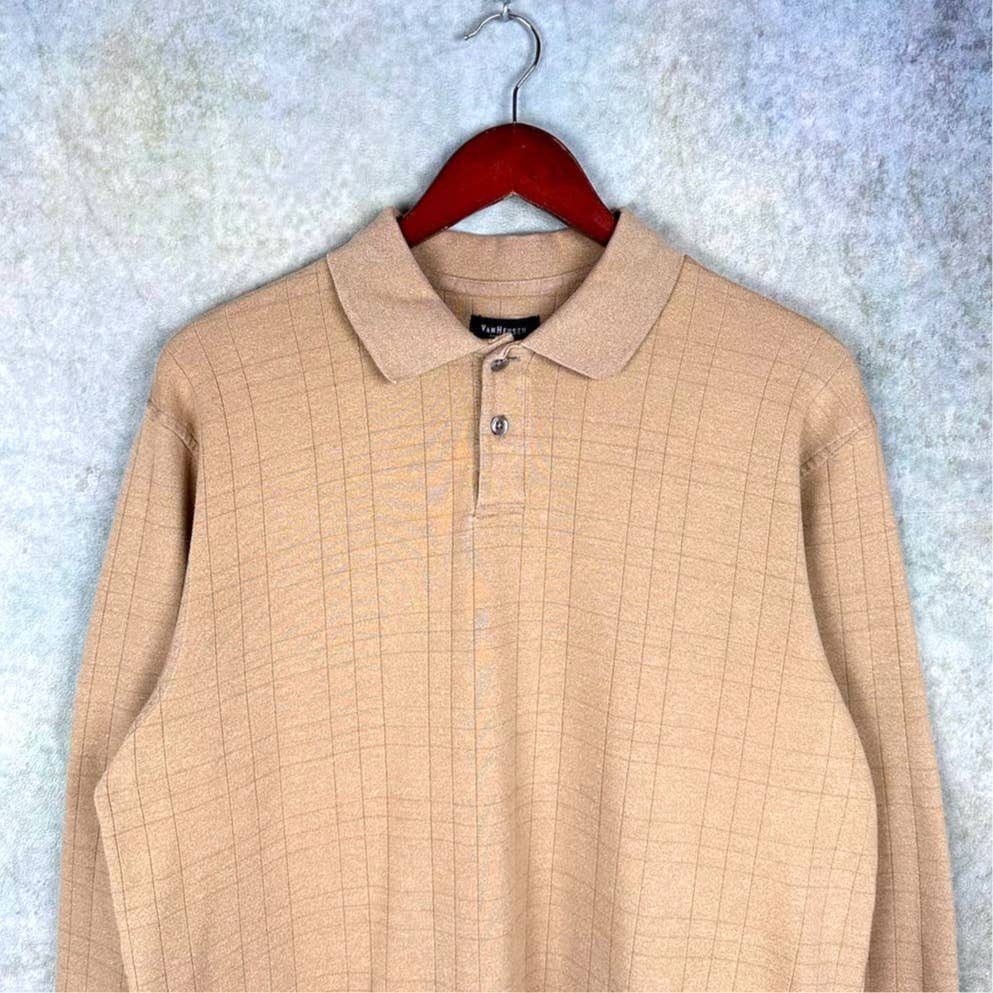 Vintage 90s Long Sleeve Polo Shirt L