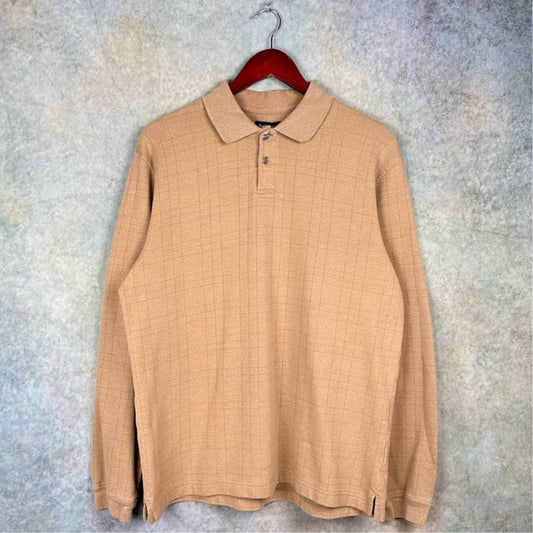 Vintage 90s Long Sleeve Polo Shirt L