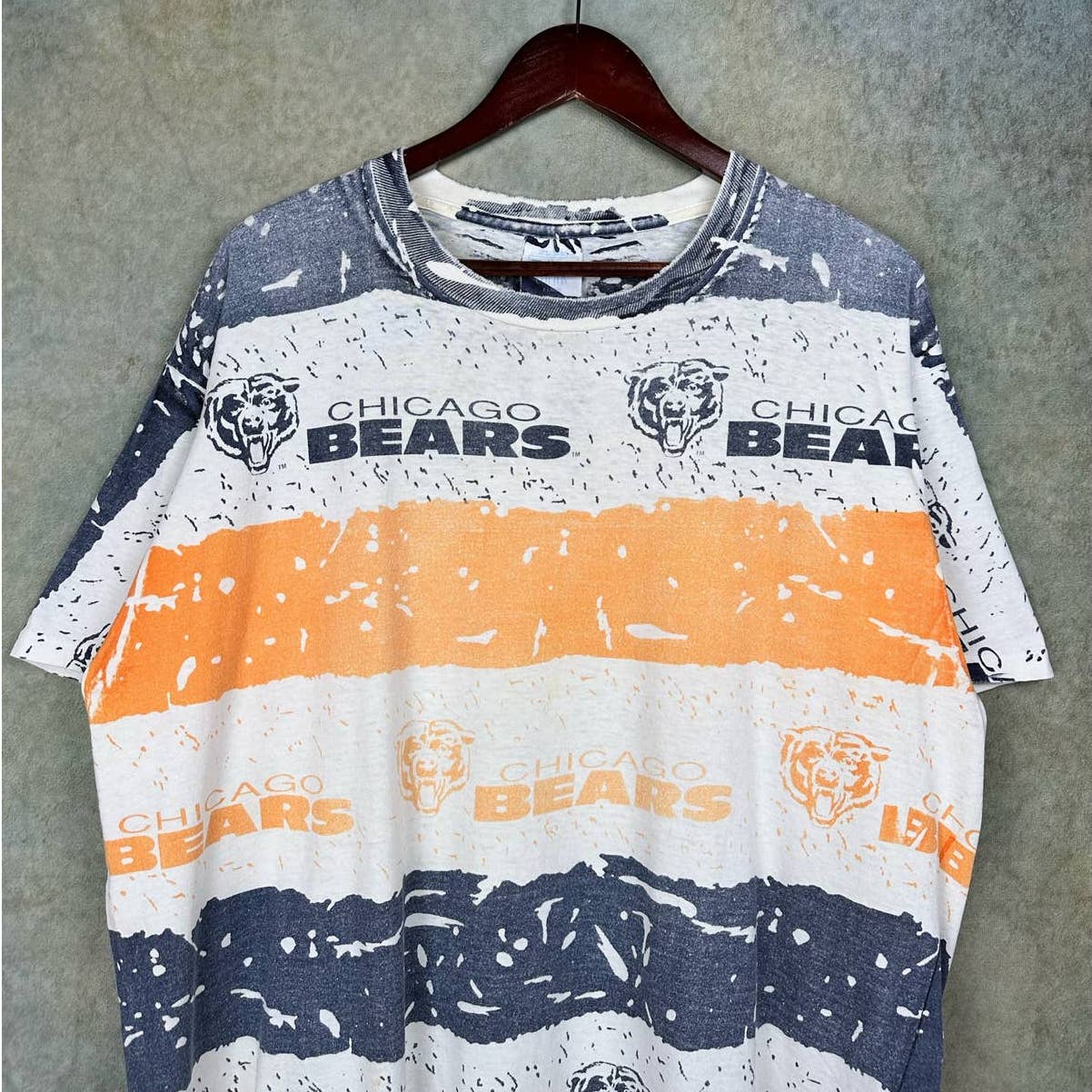 Vintage Chicago Bears All Over Print T Shirt XL