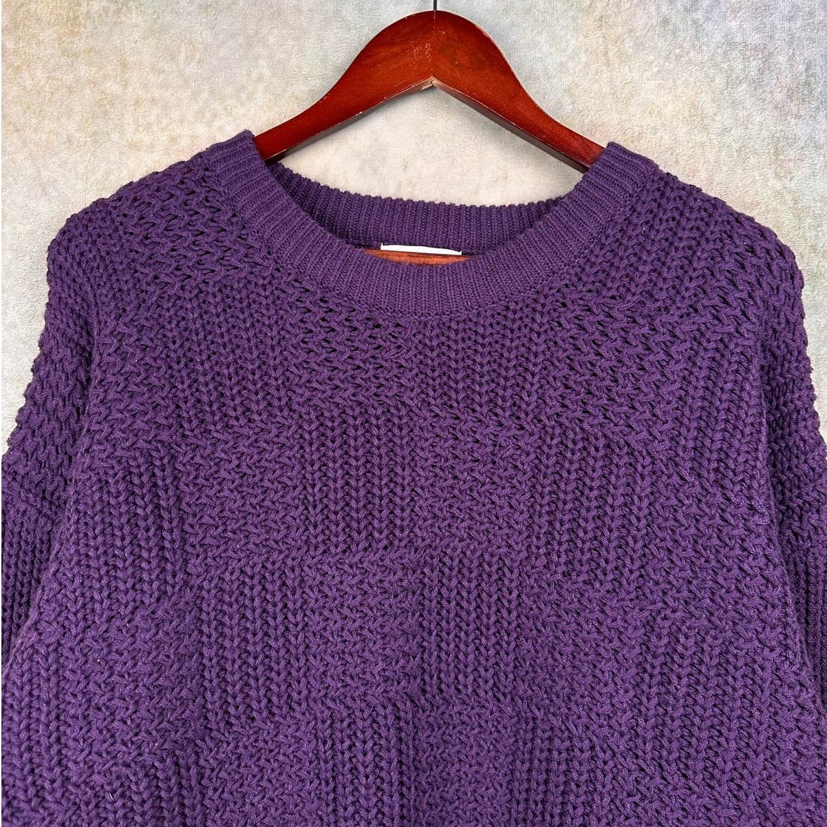 Vintage Knit Sweater XL Purple
