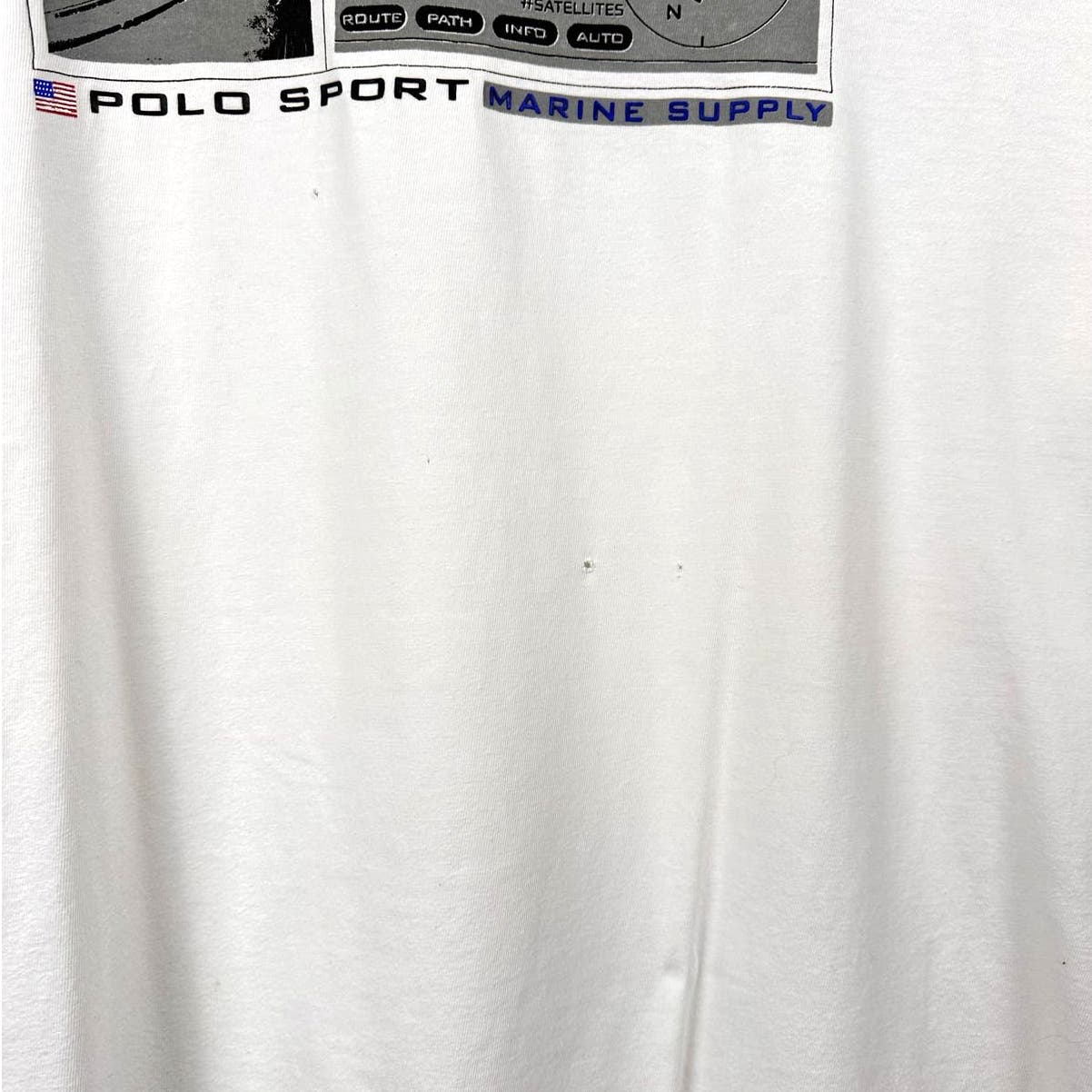 Vintage 90s Polo Sport Ralph Lauren T Shirt Marine Supply XL