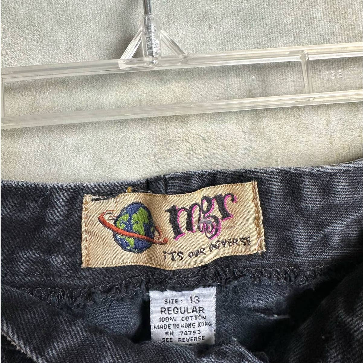 Vintage 90s Black Denim Jeans Size 13