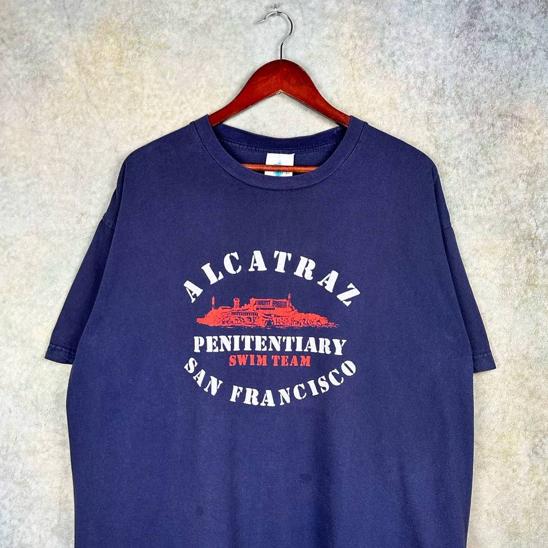 Vintage Alcatraz Penitentiary Swim Team T Shirt XL