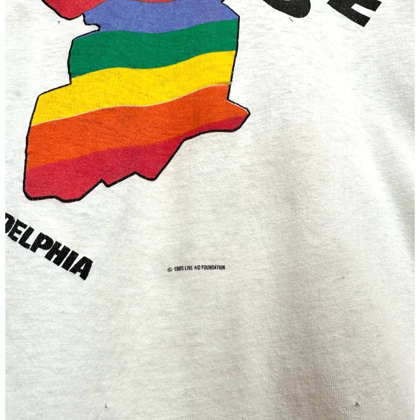Vintage 1985 Live Aid Concert T Shirt S