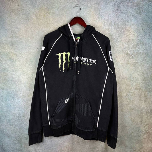 Y2K Monster Energy Full Zip Hoodie L