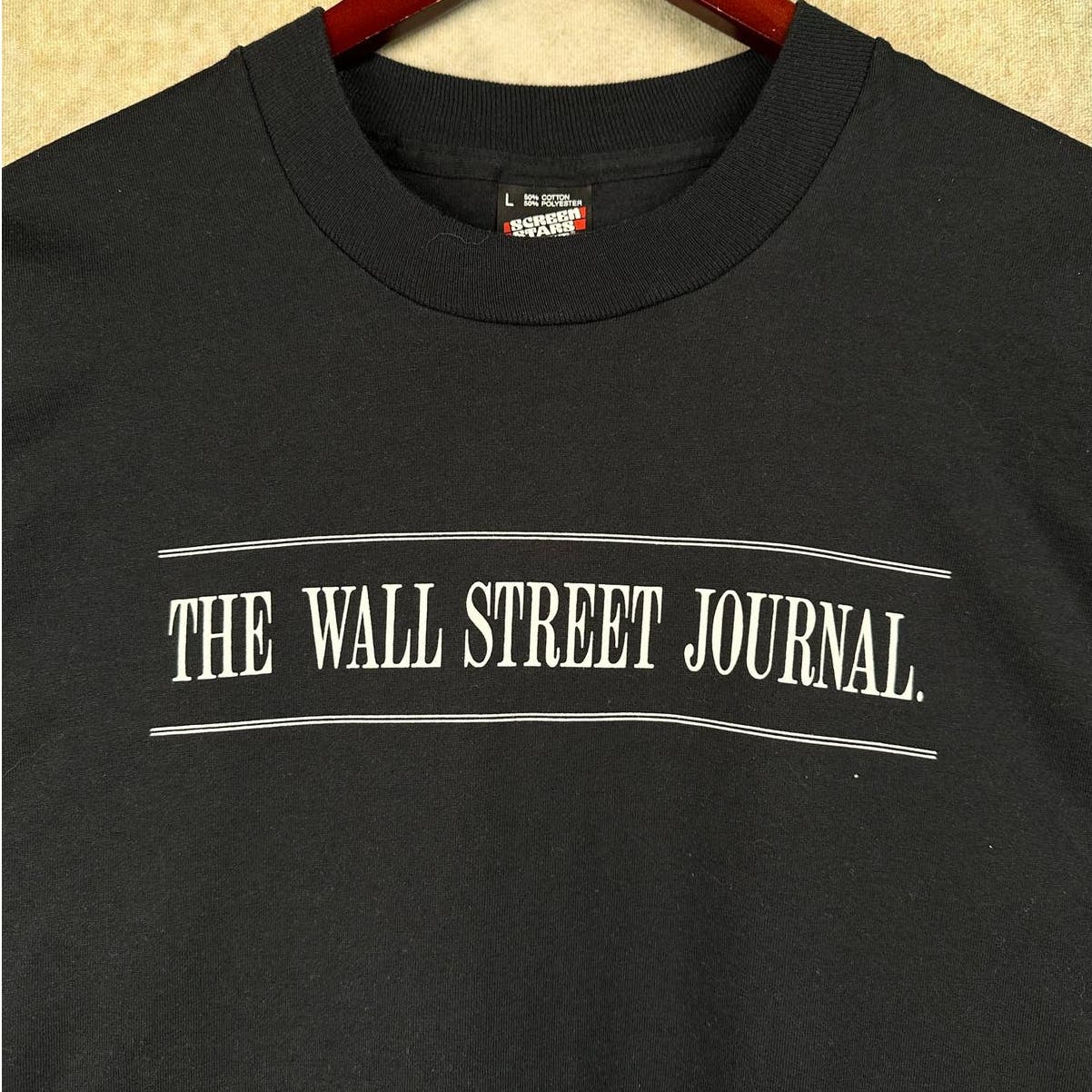 Vintage The Wall Street Journal T Shirt L Screen Stars