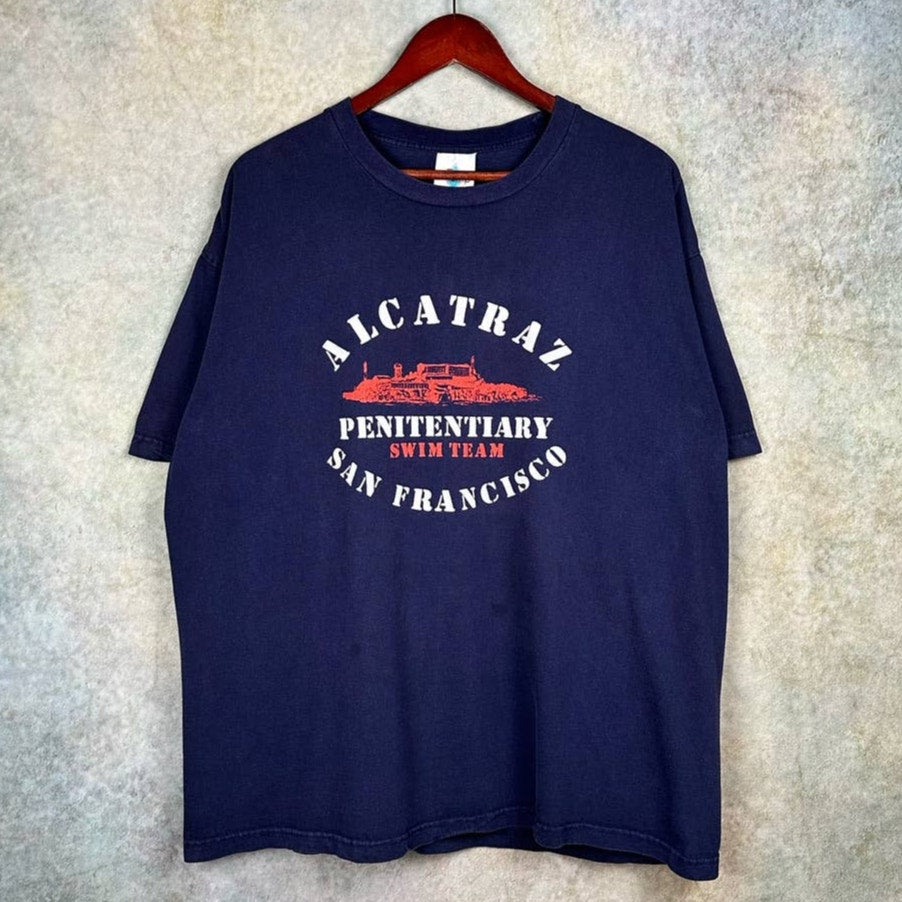 Vintage Alcatraz Penitentiary Swim Team T Shirt XL